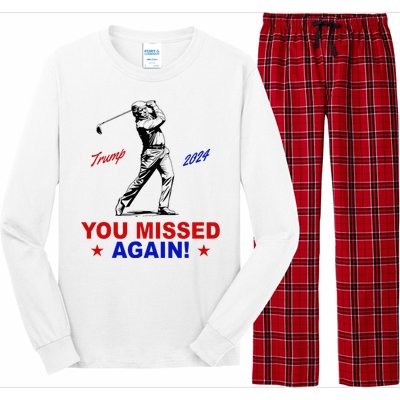 You Missed Again Trump Golf Long Sleeve Pajama Set