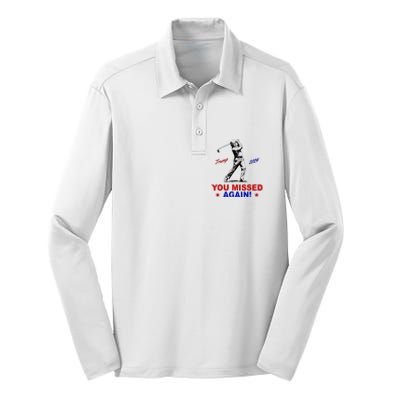 You Missed Again Trump Golf Silk Touch Performance Long Sleeve Polo