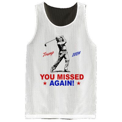 You Missed Again Trump Golf Mesh Reversible Basketball Jersey Tank