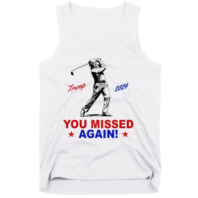 You Missed Again Trump Golf Tank Top