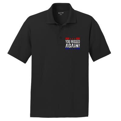 You Missed Again Pro Trump 2024 Political PosiCharge RacerMesh Polo