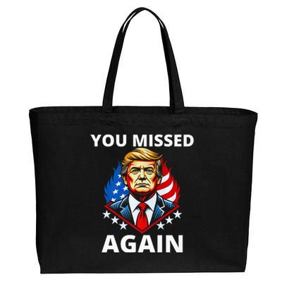 You Missed Again Trump 2024 Election Premium Cotton Canvas Jumbo Tote