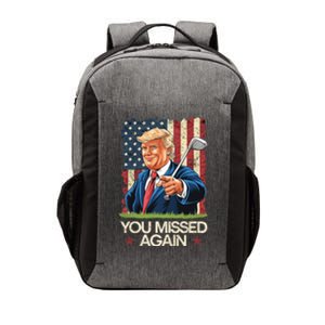 You Missed Again Trump 2024 Usa Flag Vector Backpack