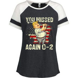 You Missed Again You Missed Enza Ladies Jersey Colorblock Tee