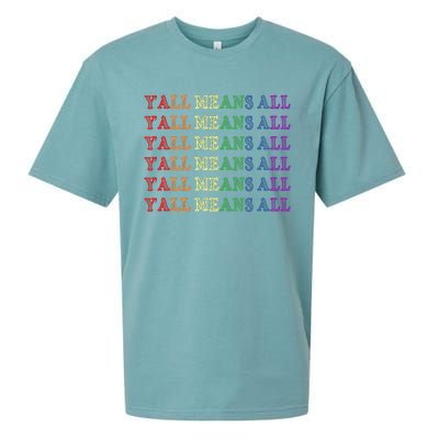 Y’All Means All Pride Month Lgbtqi Pride Sueded Cloud Jersey T-Shirt