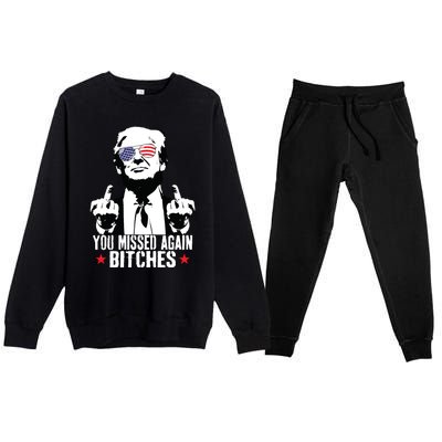 You Missed Again Bitches Premium Crewneck Sweatsuit Set