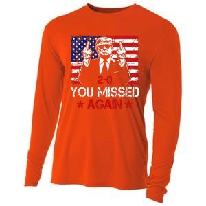 You Missed Again Trump 2024 Election Us Flag Cooling Performance Long Sleeve Crew