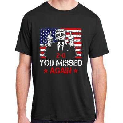 You Missed Again Trump 2024 Election Us Flag Adult ChromaSoft Performance T-Shirt