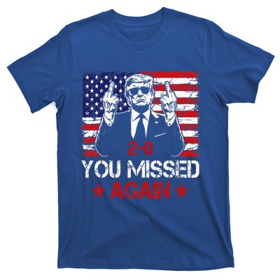 You Missed Again Trump 2024 Election Us Flag T-Shirt