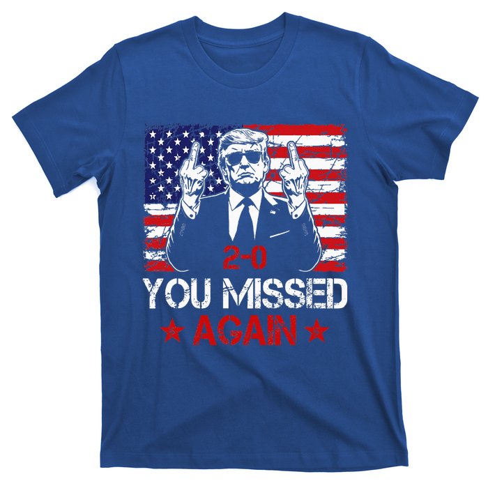 You Missed Again Trump 2024 Election Us Flag T-Shirt