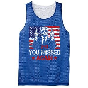 You Missed Again Trump 2024 Election Us Flag Mesh Reversible Basketball Jersey Tank