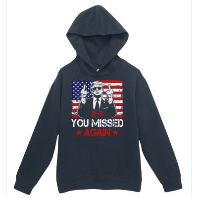 You Missed Again Trump 2024 Election Us Flag Urban Pullover Hoodie