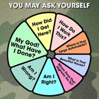 You May Ask Yourself Classic 80S Pop Music Retro Pie Chart Legacy Tie Dye Trucker Hat