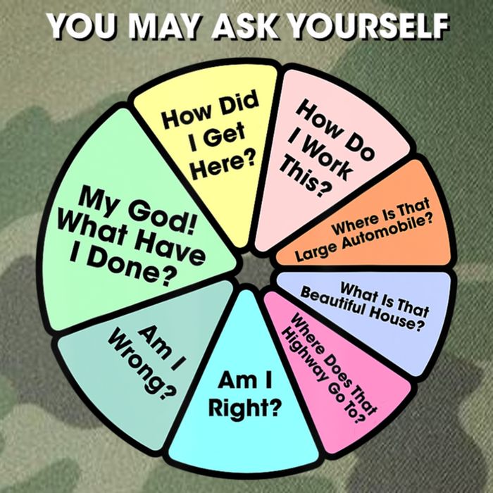You May Ask Yourself Classic 80S Pop Music Retro Pie Chart Legacy Tie Dye Trucker Hat