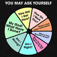 You May Ask Yourself Classic 80S Pop Music Retro Pie Chart Ladies PosiCharge Tri-Blend Wicking Tank
