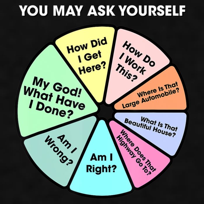 You May Ask Yourself Classic 80S Pop Music Retro Pie Chart Ladies PosiCharge Tri-Blend Wicking Tank