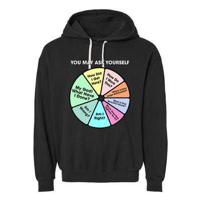 You May Ask Yourself Classic 80S Pop Music Retro Pie Chart Garment-Dyed Fleece Hoodie
