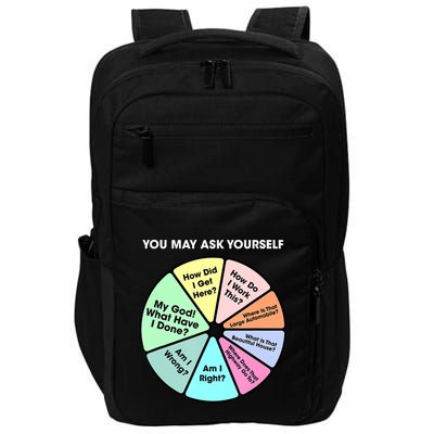 You May Ask Yourself Classic 80S Pop Music Retro Pie Chart Impact Tech Backpack