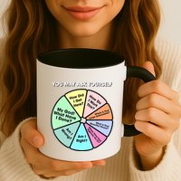 You May Ask Yourself Classic 80S Pop Music Retro Pie Chart Mug