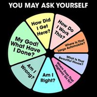 You May Ask Yourself Classic 80S Pop Music Retro Pie Chart Drawstring Bag