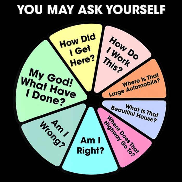 You May Ask Yourself Classic 80S Pop Music Retro Pie Chart Drawstring Bag