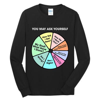 You May Ask Yourself Classic 80S Pop Music Retro Pie Chart Tall Long Sleeve T-Shirt