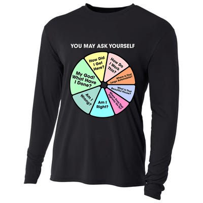 You May Ask Yourself Classic 80S Pop Music Retro Pie Chart Cooling Performance Long Sleeve Crew