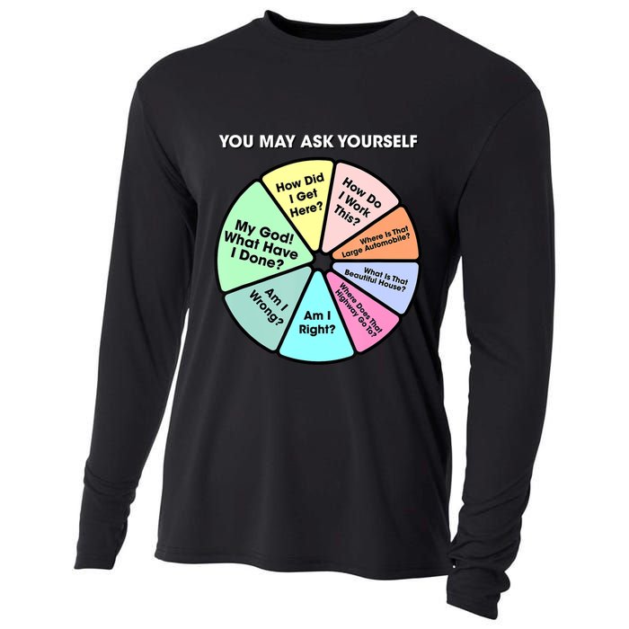 You May Ask Yourself Classic 80S Pop Music Retro Pie Chart Cooling Performance Long Sleeve Crew