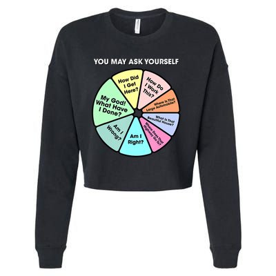 You May Ask Yourself Classic 80S Pop Music Retro Pie Chart Cropped Pullover Crew