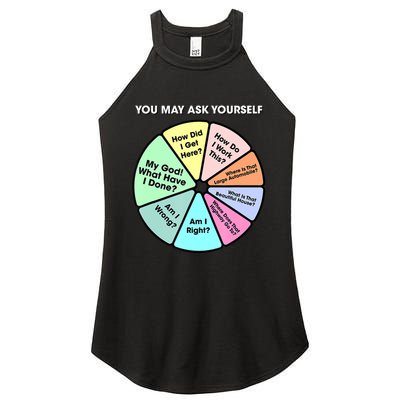You May Ask Yourself Classic 80S Pop Music Retro Pie Chart Women's Perfect Tri Rocker Tank