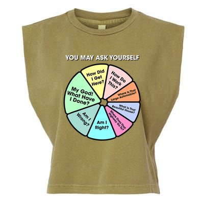 You May Ask Yourself Classic 80S Pop Music Retro Pie Chart Garment-Dyed Women's Muscle Tee