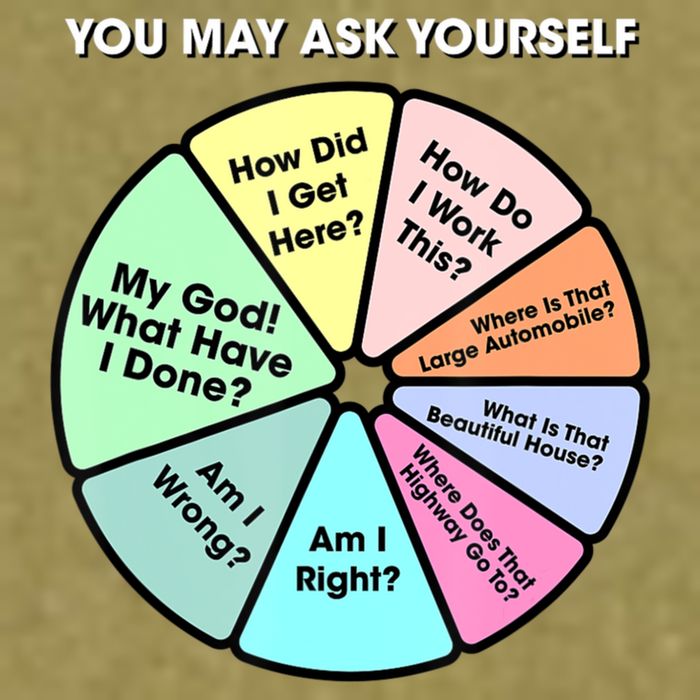 You May Ask Yourself Classic 80S Pop Music Retro Pie Chart Garment-Dyed Women's Muscle Tee