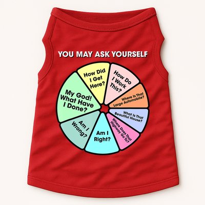 You May Ask Yourself Classic 80S Pop Music Retro Pie Chart Doggie Tank
