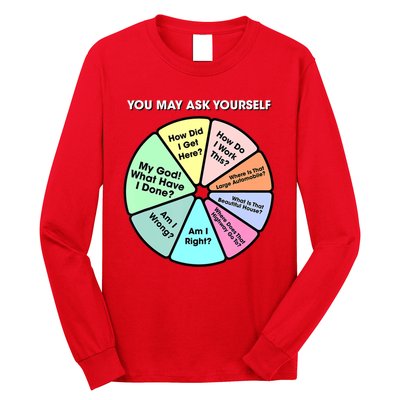 You May Ask Yourself Classic 80S Pop Music Retro Pie Chart Long Sleeve Shirt