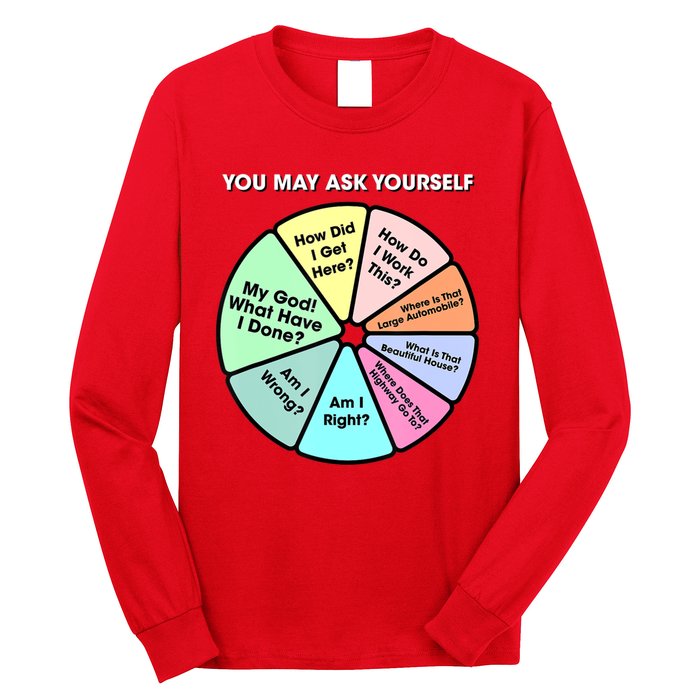 You May Ask Yourself Classic 80S Pop Music Retro Pie Chart Long Sleeve Shirt
