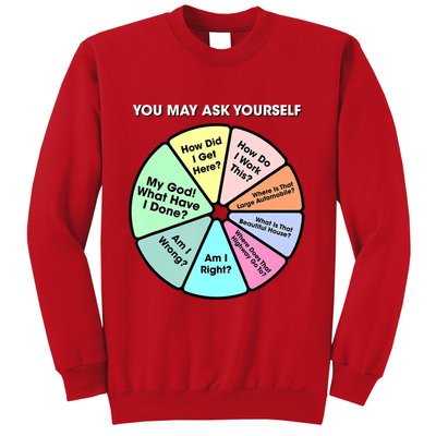 You May Ask Yourself Classic 80S Pop Music Retro Pie Chart Sweatshirt