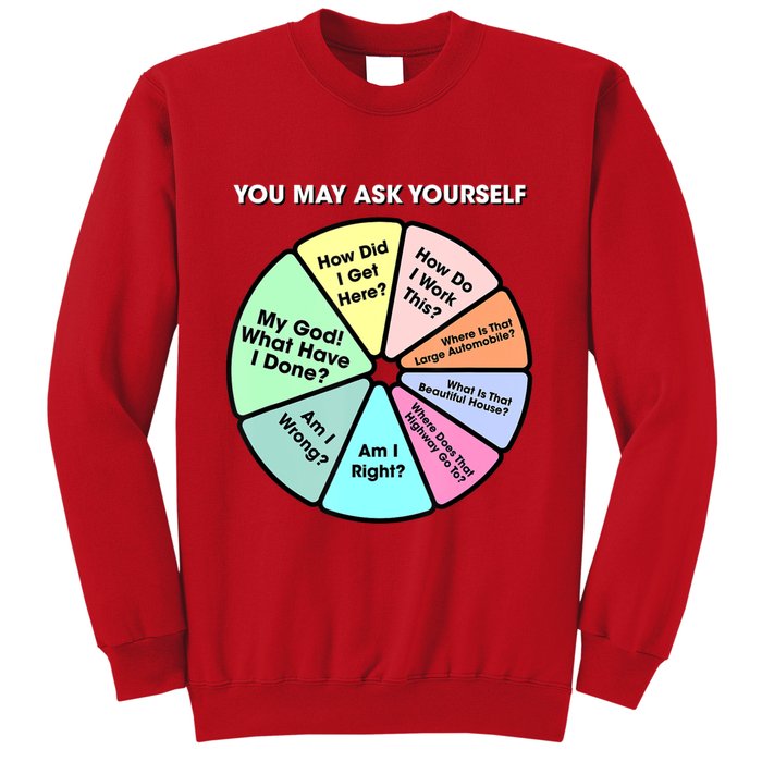 You May Ask Yourself Classic 80S Pop Music Retro Pie Chart Sweatshirt