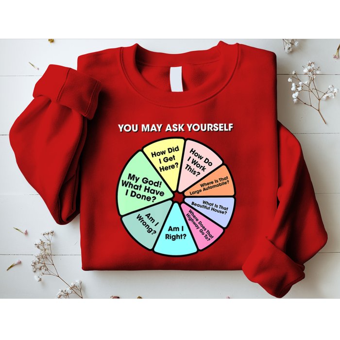You May Ask Yourself Classic 80S Pop Music Retro Pie Chart Sweatshirt