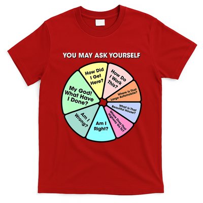You May Ask Yourself Classic 80S Pop Music Retro Pie Chart T-Shirt