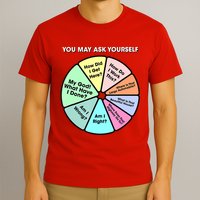 You May Ask Yourself Classic 80S Pop Music Retro Pie Chart T-Shirt