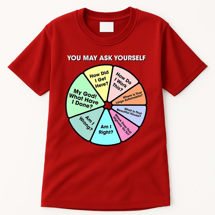 You May Ask Yourself Classic 80S Pop Music Retro Pie Chart Tall T-Shirt