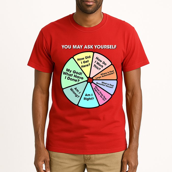 You May Ask Yourself Classic 80S Pop Music Retro Pie Chart Tall T-Shirt