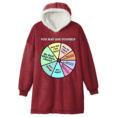 You May Ask Yourself Classic 80S Pop Music Retro Pie Chart Hooded Wearable Blanket