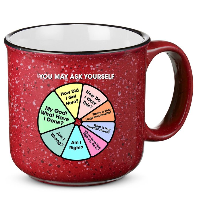 You May Ask Yourself Classic 80S Pop Music Retro Pie Chart 15oz Campfire Ceramic Mug