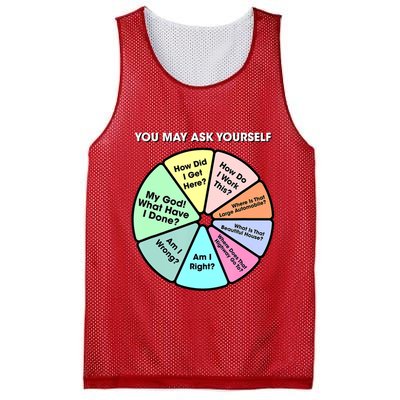 You May Ask Yourself Classic 80S Pop Music Retro Pie Chart Mesh Reversible Basketball Jersey Tank