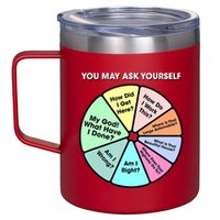 You May Ask Yourself Classic 80S Pop Music Retro Pie Chart 12oz Stainless Steel Coffee Mug