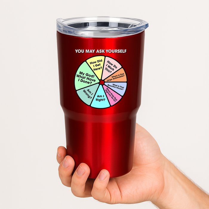 You May Ask Yourself Classic 80S Pop Music Retro Pie Chart Tumbler