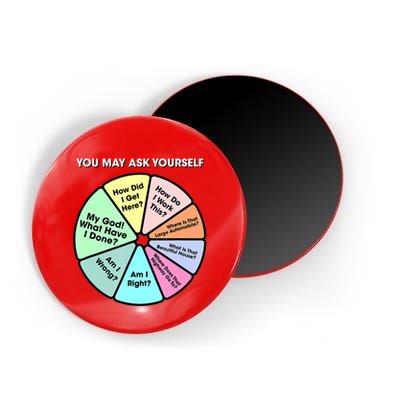 You May Ask Yourself Classic 80S Pop Music Retro Pie Chart Magnet