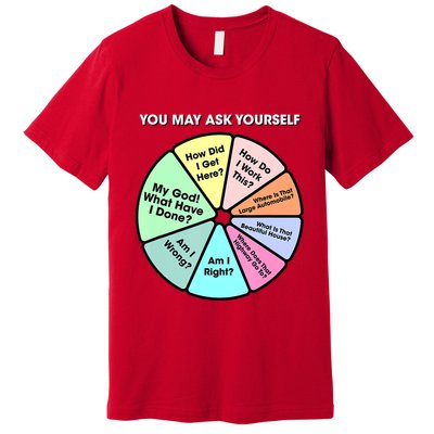You May Ask Yourself Classic 80S Pop Music Retro Pie Chart Premium T-Shirt