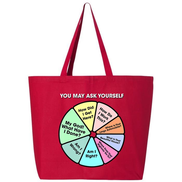 You May Ask Yourself Classic 80S Pop Music Retro Pie Chart 25L Jumbo Tote